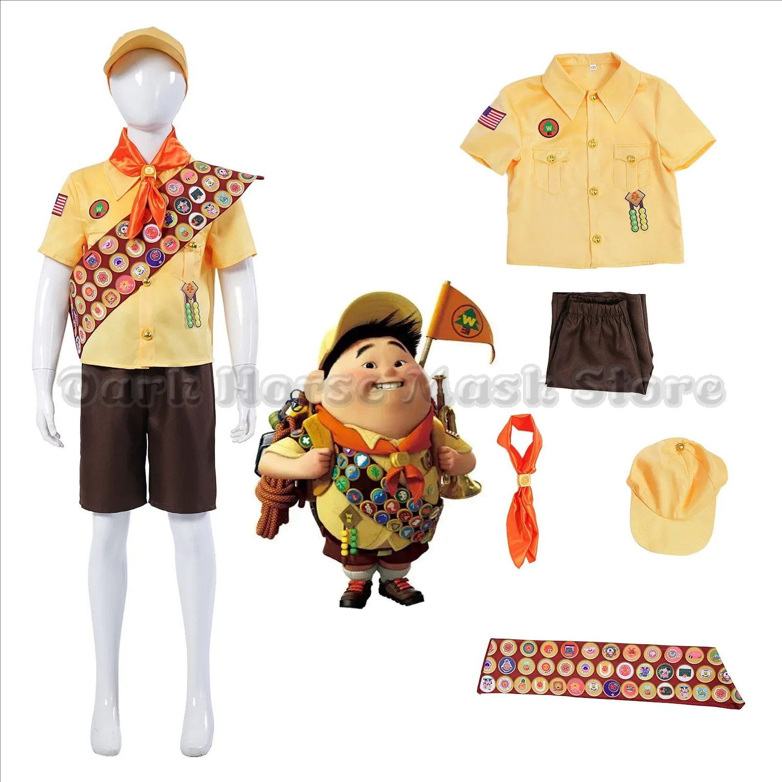 Anime Cosplay Boy - Up Cosplay Costume Little Boy Russell