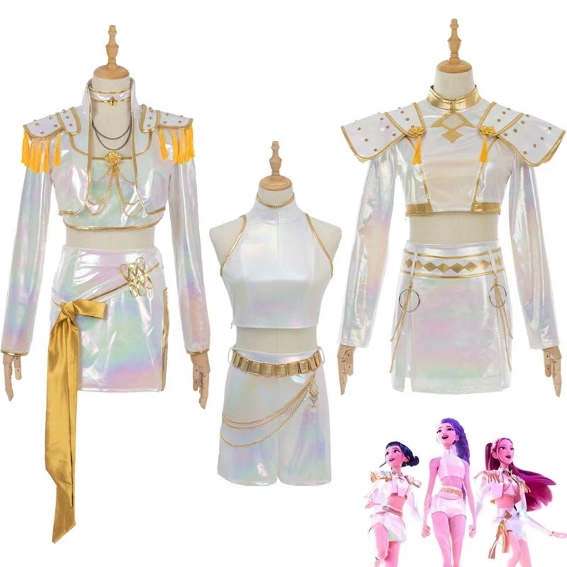 Anime Cosplay Waifu - Cosplay Costume PU Leather White Singing