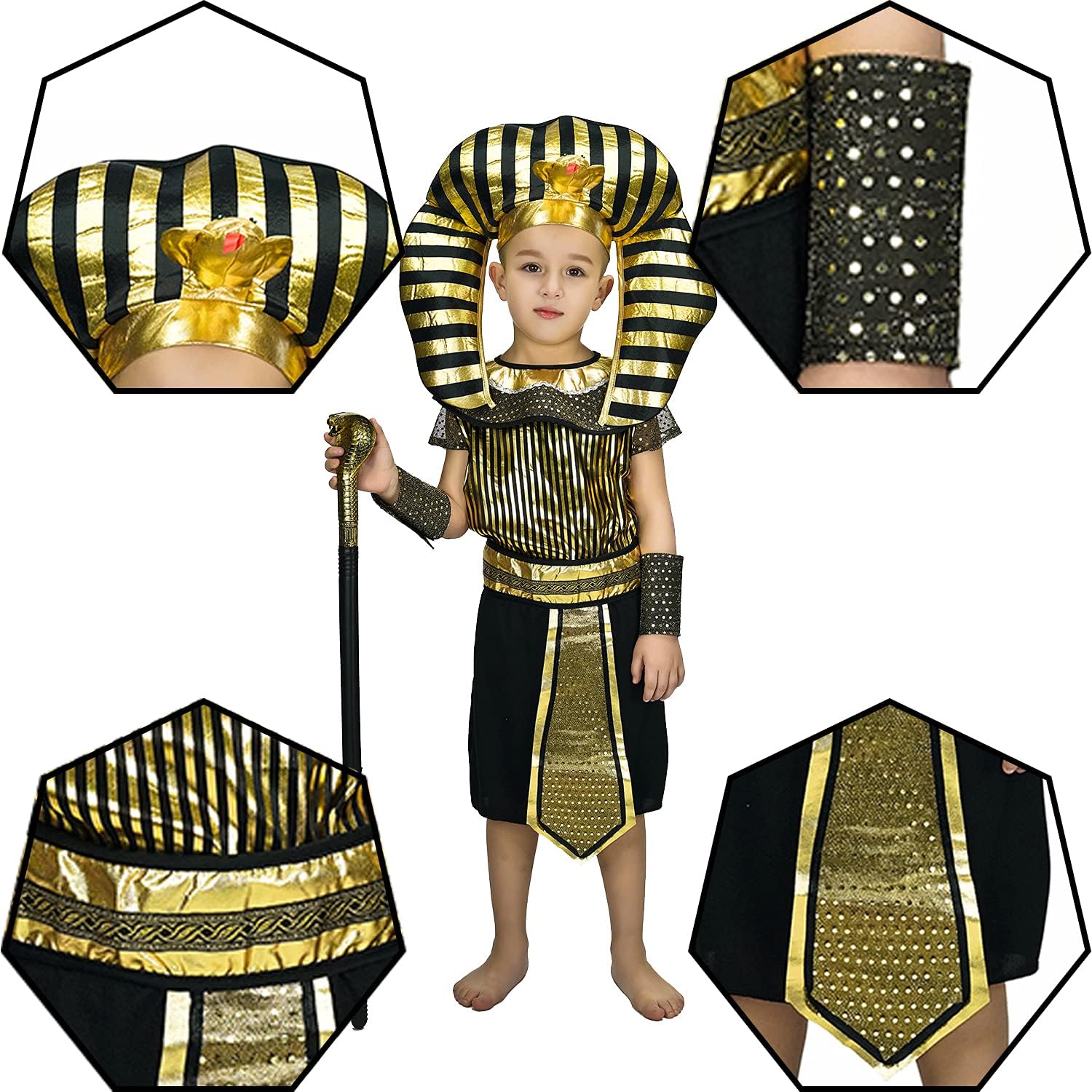 Egyptian Pharaoh Costume Hallo - مراجعة Egypt Cosplay Anime وسعره