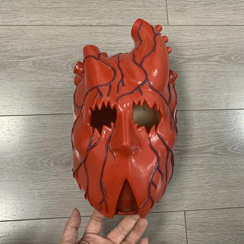 CyHorror Heart Mask Cosplay Sc - مراجعة Anime Cosplay Face وسعره