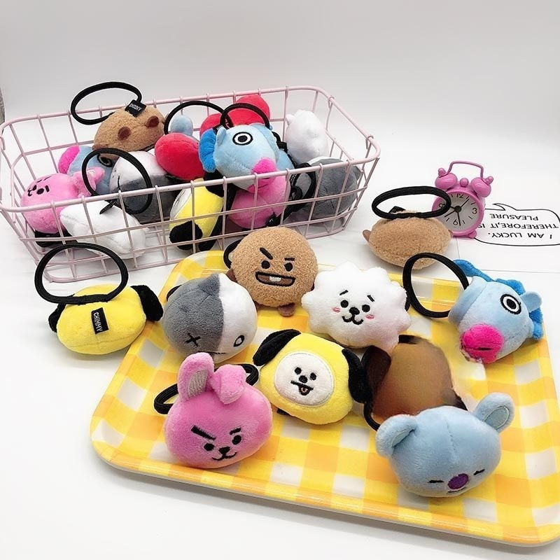 Kawaii BT21 Plush Hair Rope An - مراجعة Anime Cosplay Images وسعره
