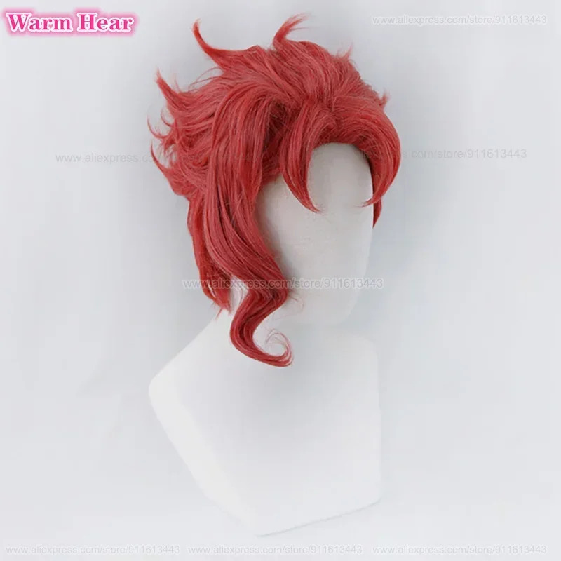 Noriaki Kakyoin Synthetic Unis - مراجعة Anime Cosplay Red Hair وسعره
