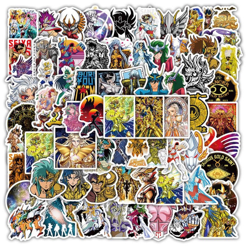 101Pcs Saint Seiya Anime Stick - مراجعة Anime Cosplay Manga وسعره