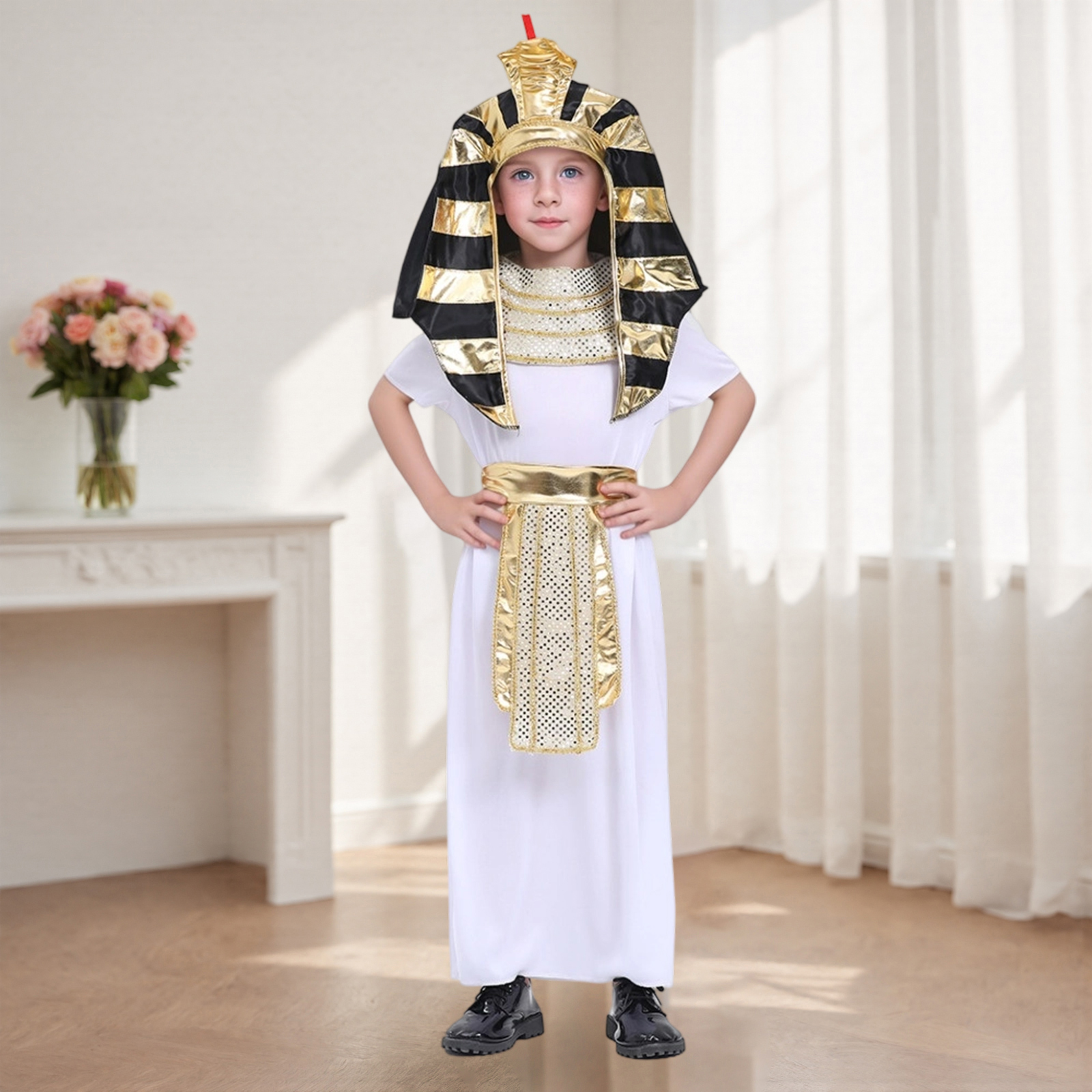 4-10Y Kids Egyptian Costumes S - مراجعة Egypt Cosplay Anime وسعره