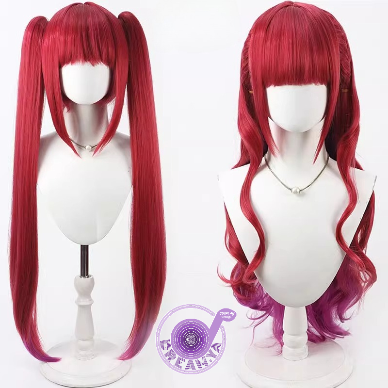 Houshou Marine Cosplay Wig Vtu - مراجعة Anime Cosplay Red Hair وسعره