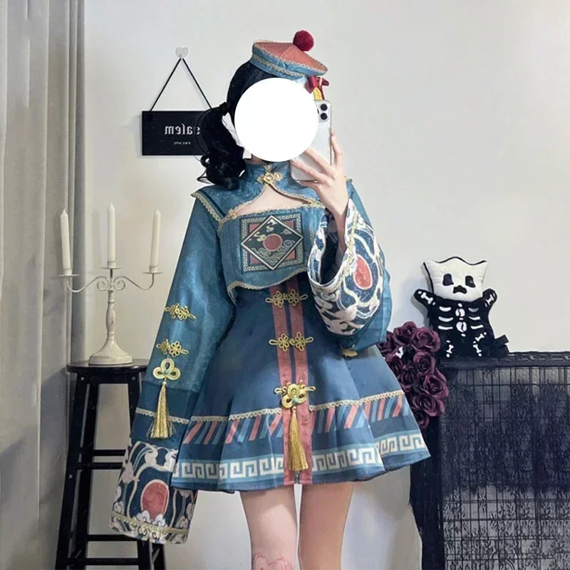 Japanese Blue Lolita Dress Wom - مراجعة Anime Zombie Cosplay وسعره
