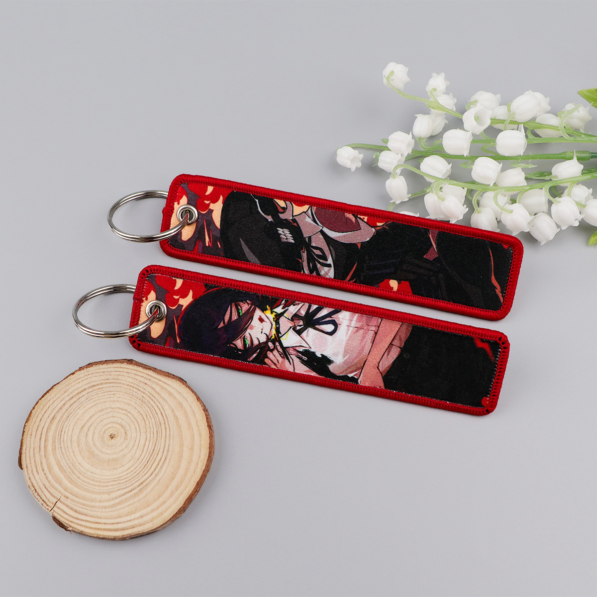 Anime Girls Embroidery Key Fob - مراجعة Anime Cosplay Face وسعره