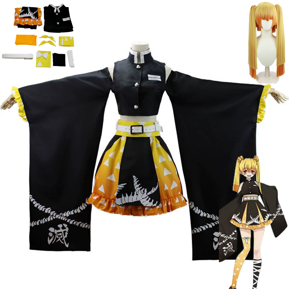 Anime Agatsuma Zenitsu Cosplay - مراجعة Anime Cosplay Couple وسعره