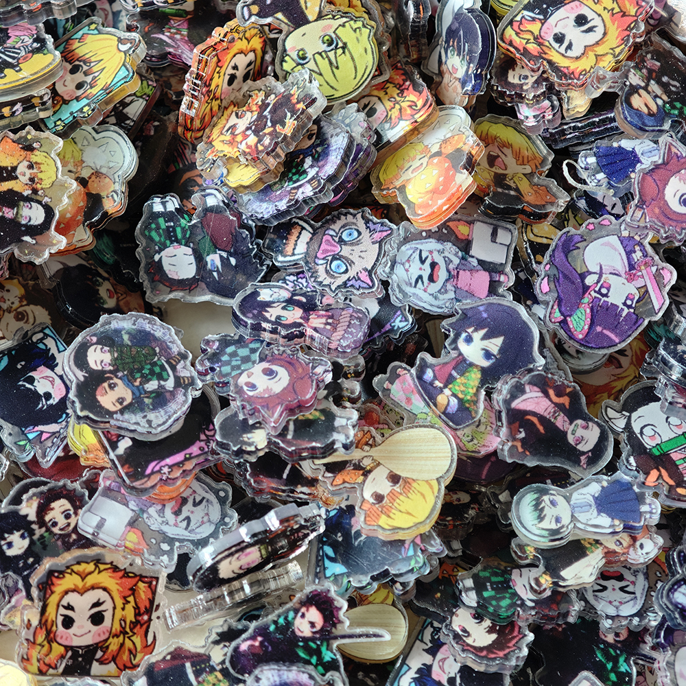 50pcs/set Demon Slayer Anime R - مراجعة Anime Cosplay Images وسعره