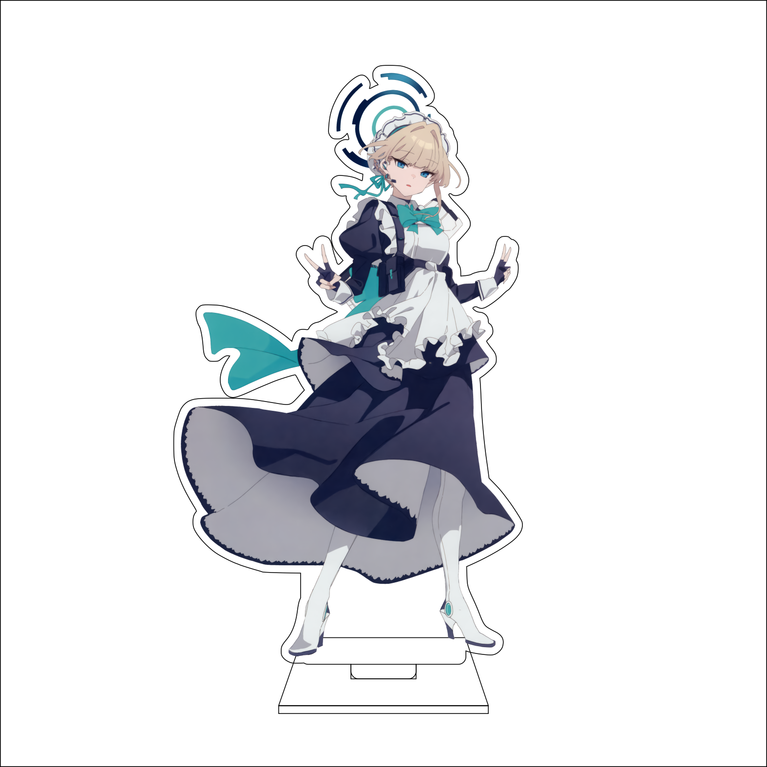 16CM Anime Blue Archive Cospla - مراجعة Anime Cosplay Props وسعره