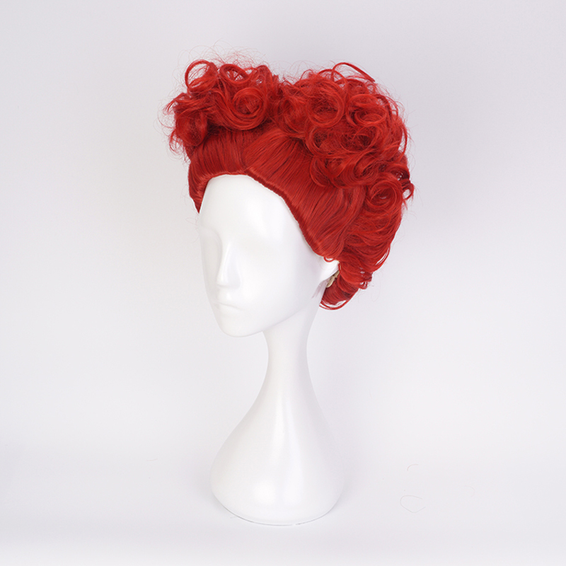 Alice Red Queen Cosplay Wig Qu - مراجعة Anime Cosplay Red Hair وسعره