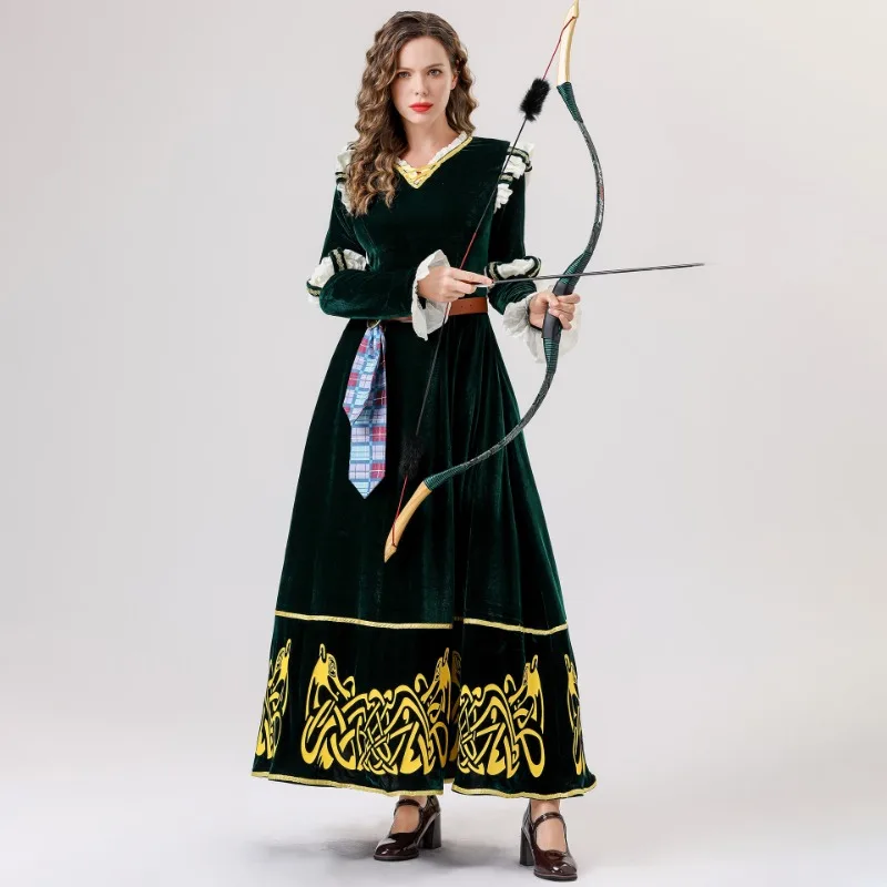 Brave Cartoon Princess Merida  - مراجعة Anime Cosplay Red Hair وسعره