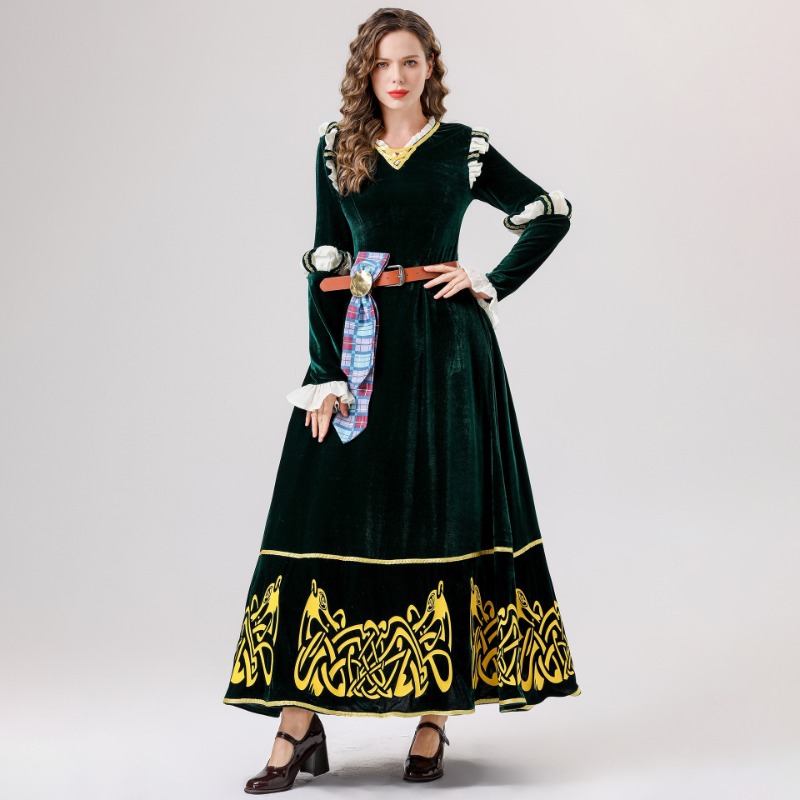 Brave Cartoon Princess Merida  - مراجعة Anime Cosplay Red Hair وسعره