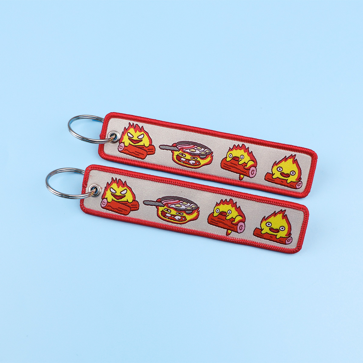 Anime Fire Embroidery Key Fobs - مراجعة Anime Cosplay Face وسعره