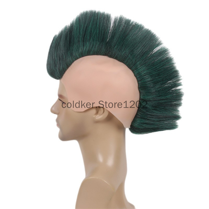 Men's Punk Mohawk Spiky Wig Re - مراجعة Anime Cosplay Red Hair وسعره