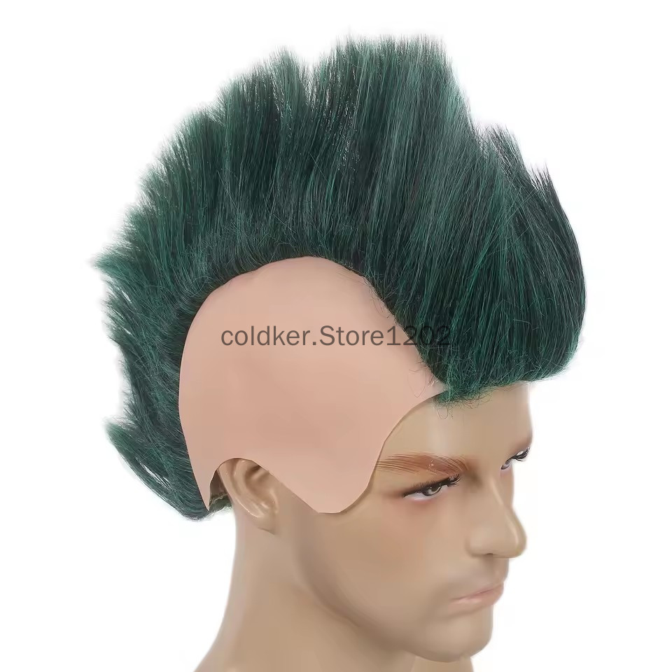 Men's Punk Mohawk Spiky Wig Re - مراجعة Anime Cosplay Red Hair وسعره