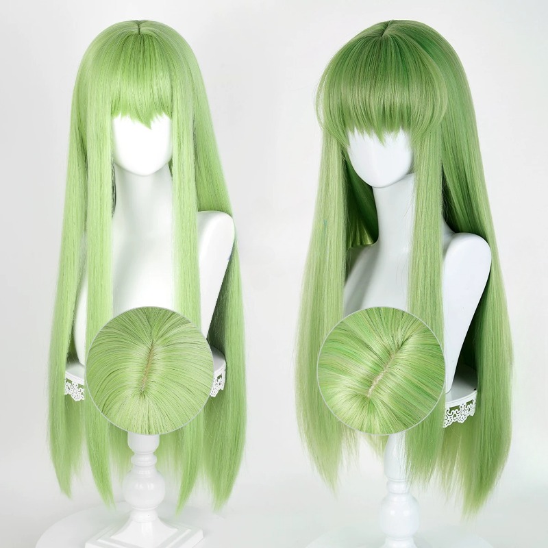 Anime CC Cosplay Green Wig Lon - مراجعة Anime Cosplay Waifu وسعره