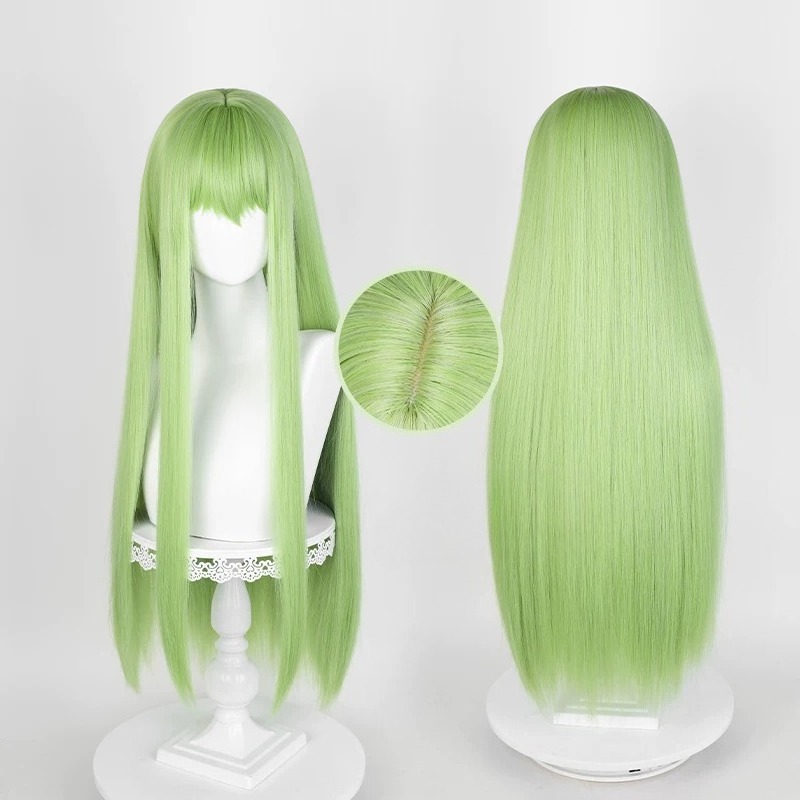 Anime CC Cosplay Green Wig Lon - مراجعة Anime Cosplay Waifu وسعره