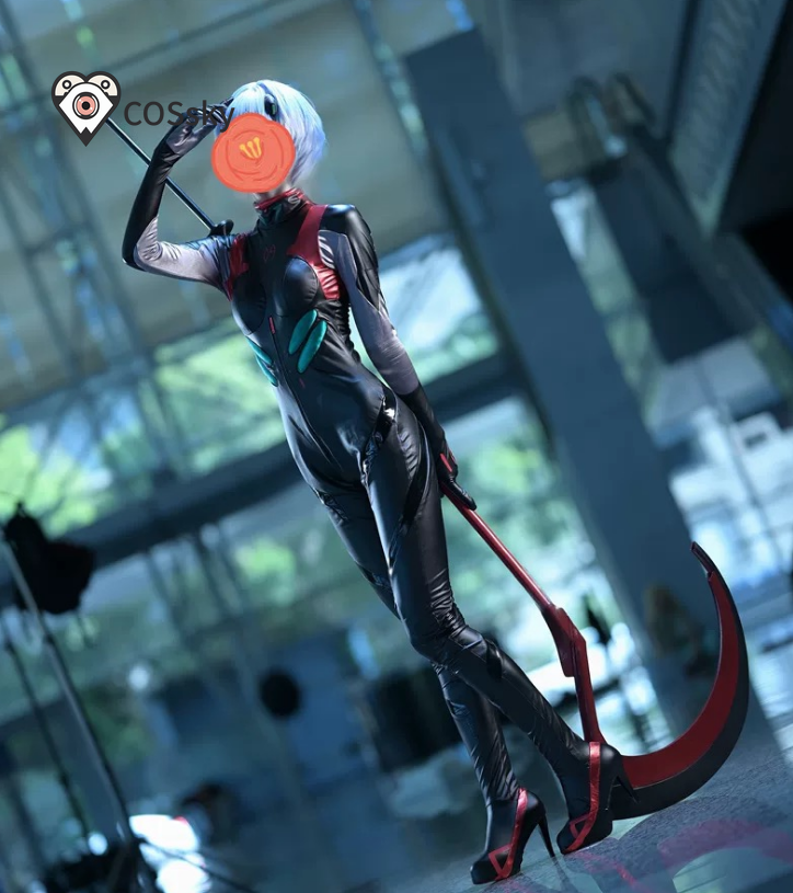 Ayanami Rei  sexy black leathe - مراجعة Cosplay Anime Black وسعره
