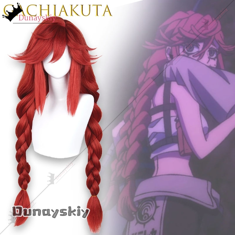 YiNuo@GACHIAKUTA Riyo Cosplay  - مراجعة Anime Cosplay Red Hair وسعره