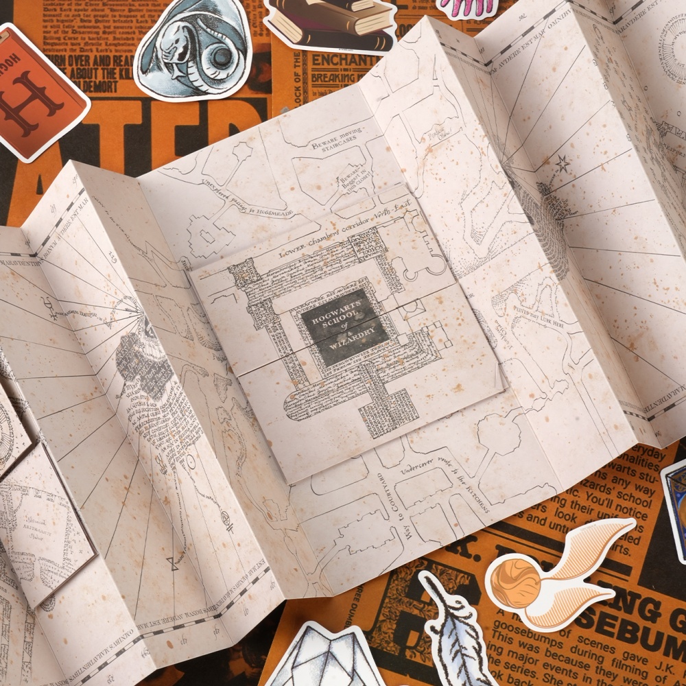 1PC Map Of The Marauder's Scho - مراجعة Anime Cosplay Props وسعره